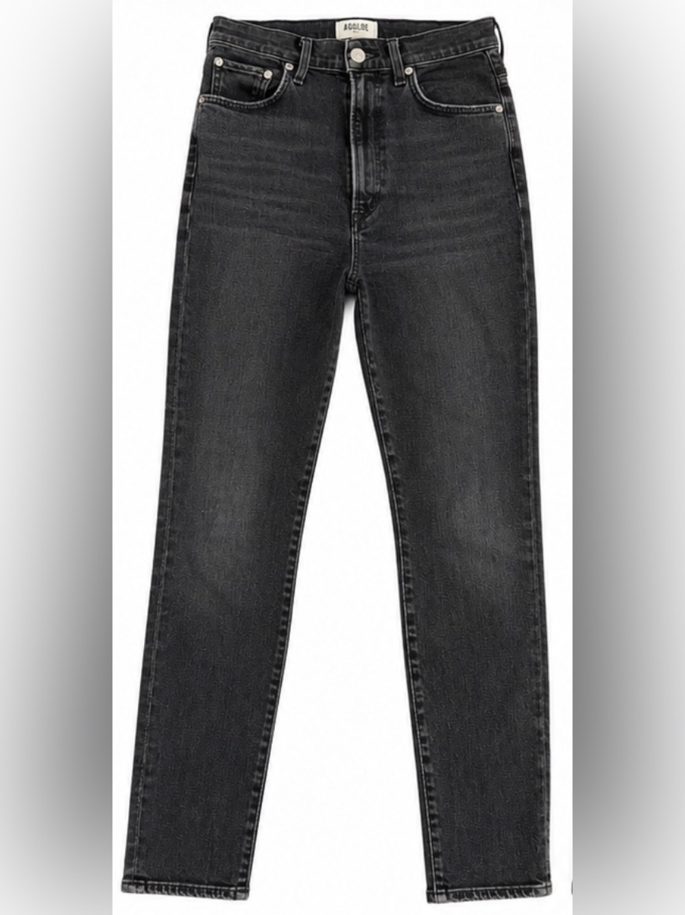 AGOLDE Pinch Waist High Rise Skinny Jeans Size 28 Black Organic Cotton